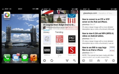 Google Currents on the iPhone.